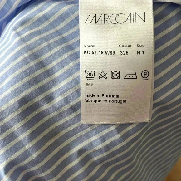 [N1/US4]Marc Cain Collections Women's  Blue Straps Blouse-NWOT - Picture 15 of 16